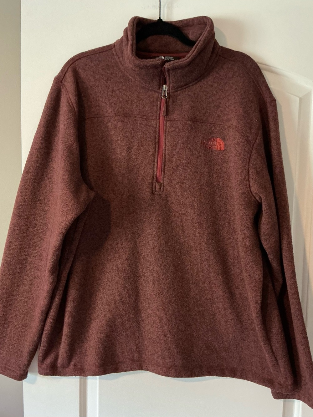 The North Face Men's Zip-Neck Fleece Sweater - Rust